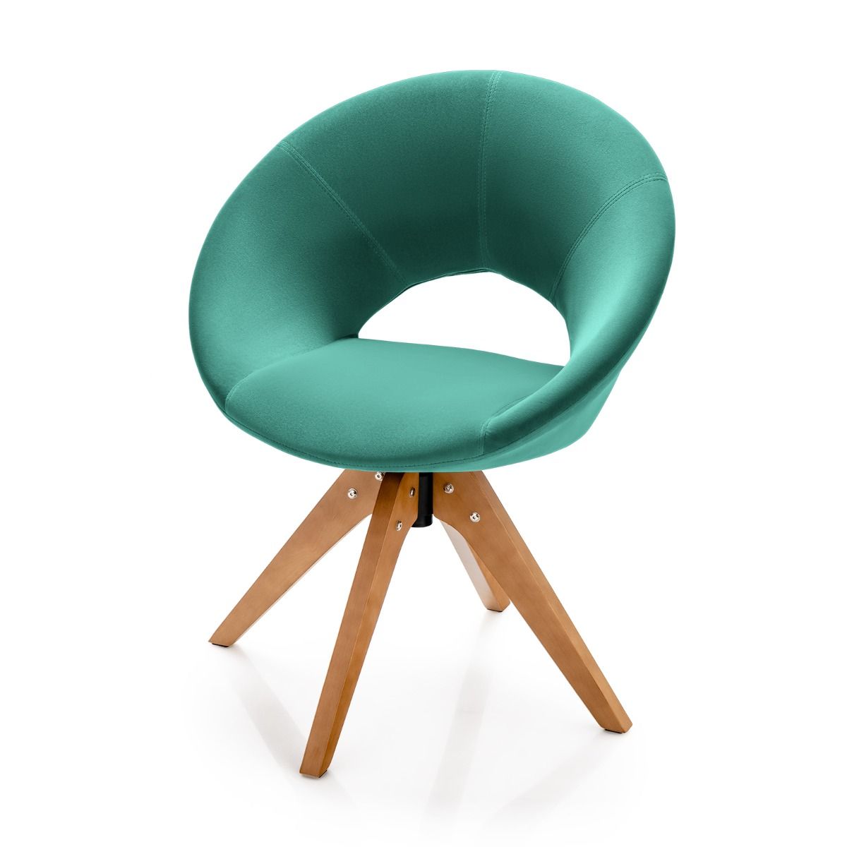360 Swivel Velvet Accent Chair for Living Room, Bedroom and Office - Green
